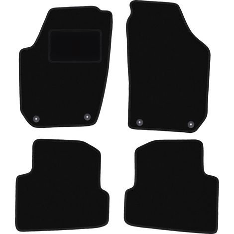 Tappetini in velluto nero per: Skoda Fabia II hatchback, station wagon (2007-2014)