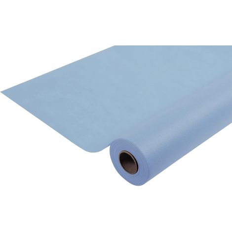 1 Rouleau Nappe jetable non tissé 10m x 1,20m indéchirable déperlante essuyable bleu ciel pour fêtes banquets
