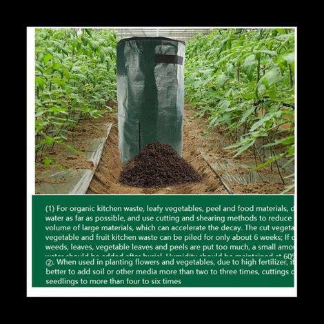 Le Nouveau Sac ÉTanche de Fermentation Compost de Fumier de DéChets de Cuisine Melons Feuilles Engrais 35 X 60Cm (1/5)