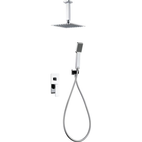 Set doccia incasso con monocomando  Modello CATANIA  Colore grigio  Finitura cromata [IMEX®] (1/5)