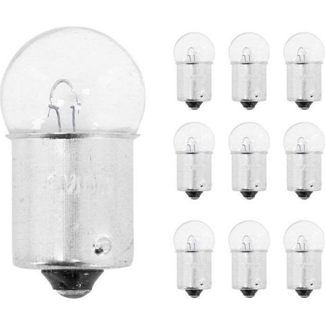 10 bombillas universales BA15S de 6V y 10W para bombillas de repuesto para proyectos de bricolaje. (1/2)