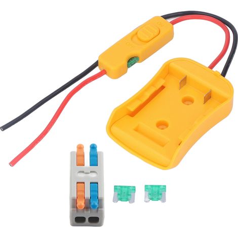 Adaptateur batterie intégré en ABS, sans bavure, pour outil électrique 18V/20V, compatible DCB204, boîtier solide et universel. (1/5)