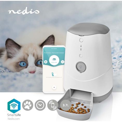 Nedis dispensador de comida mascota smartlifewi fi 37 l (1/5)