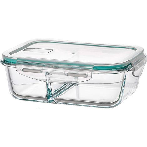 Boîte Repas Ovenza Borosilicate Hermétique, 2 Compartiments - Ovenza