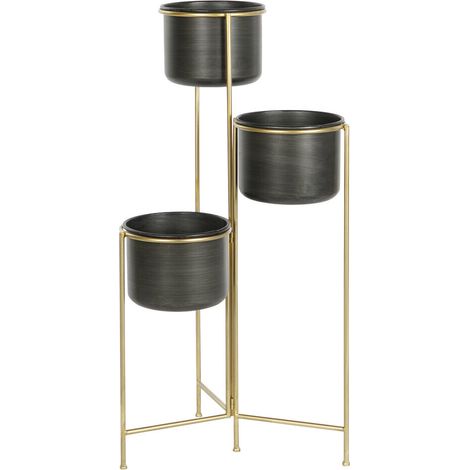 Support Pot Fleurs Métal 30X21X80 Doré (1/5)
