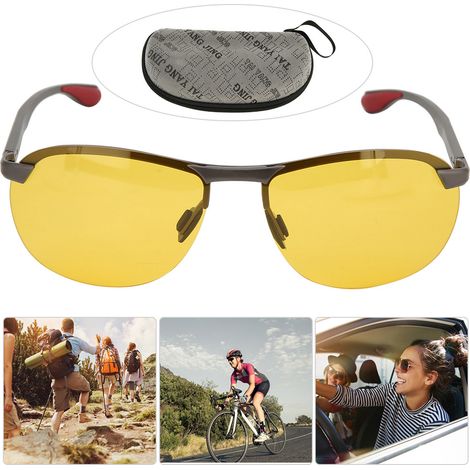 Lunettes de conduite de nuit anti-éblouissement pour hommes en alliage Al Mg TAC 4302 (1/5)