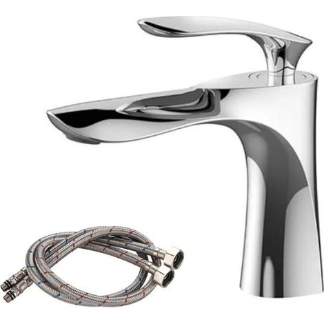 Bathroom Faucet Bathroom Faucet Hot and Cold Basin Mixer Single Rod 1 Hole Faucet Milk Faucet Installation (1/5)