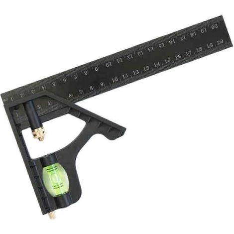 Équerre rapporteur d'angle combinée réglable, équerre parallèle de haute précision, rapporteur professionnel pour fabricants, mesure d'angles-20cm