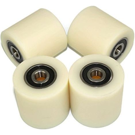 Set di 4 ruote in nylon, diametro 50 mm, larghezza 50 mm, foro centrale 10 mm, per cancelli scorrevoli (1/5)