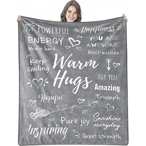 BEBUSINGOTO Superweiche, flauschige Flanell-Überwurfdecke, gemütliche Fleecedecke in Grau, Plüschdecke für Couch, Bett, Büro, Nickerchen, inspirierende Decke, Geschenke, warme Decken (1/5)