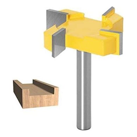 Fraise a Surfacer, 8mm Tige De Nettoyage Bottom Router Bits Surface Rabotage Bits Diamètre De Nettoyage Fond De Menuiserie Fraise (1/4)