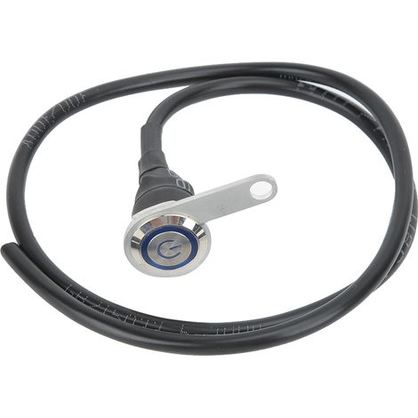 22mm projecteur moto guidon interrupteur simple bande acier inoxydable bouton d'alimentation (1/5)