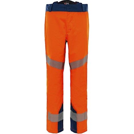 Pantalon de pluie HV polyester mixte Everest orange / marine-PANTAEVERE1OMM - T2S