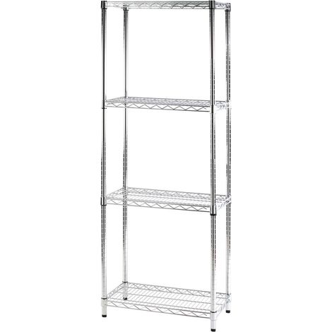 Scaffale 4 Ripiani 60x35x168 cm in Metallo Cromato Tosini