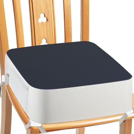 Rehausseur de chaises pour enfant pour la table - Ancrage à 4 points, 9,6 cm de hauteur pour les jeunes enfants à la table à manger avec poches latérales, coussin de siège antidérapant et portable (1/5)