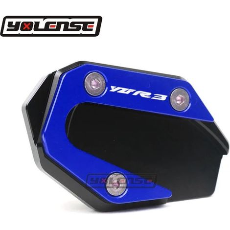 (Bleu-R3) Extension latérale de béquille pour Yamaha YZF-R3, YZF-R25 (2014-2020, 2018, maxpower) (1/4)