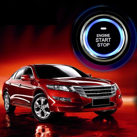 Système d'alarme auto universel avec bouton poussoir démarrage arrêt moteur, verrouillage antivol protection (1/5)