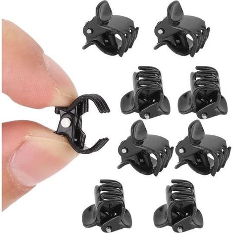 pliers to hair 100 parts in plastic black Mini Clips small claws pliers to hair pliers clothing accessories for (1/4)