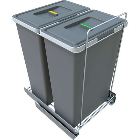 Elletipi Ecofil - Cubo de basura integrado, dividido, 70 l PF01 53A2 (1/5)