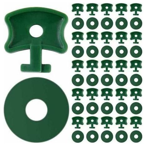 Clips en plastique pour serre avec rondelles pour sécuriser l'isolation, le filet à bulles sur serre en aluminium, ,vert, 50 clips + 50 rondelles (1/5)
