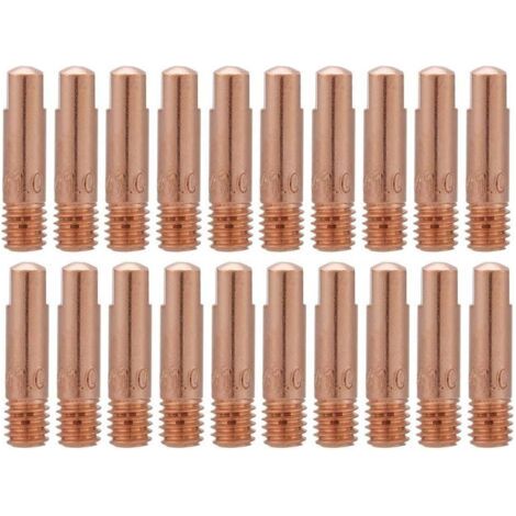 20Pcs Soudure Pointe de Tube Contact en Cuivre pour Consommables de Torche de Soudage 15AK MIG MAG (0.8)
