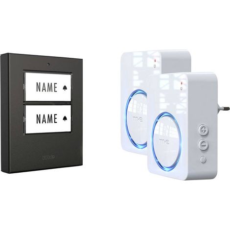 m-e modern-electronics 100152 Campanello senza fili Kit completo Illuminato , attivo, con sensore di movimento, con tar