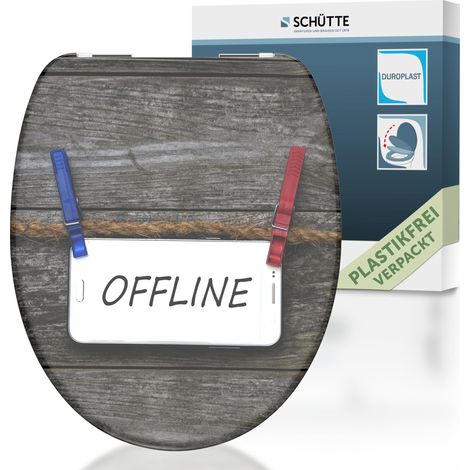 SCH�TTE WC-Sitz aus Duroplast mit Absenkautomatik Toilettendeckel mit Motiv Klodeckel Offline 82157 (1/5)