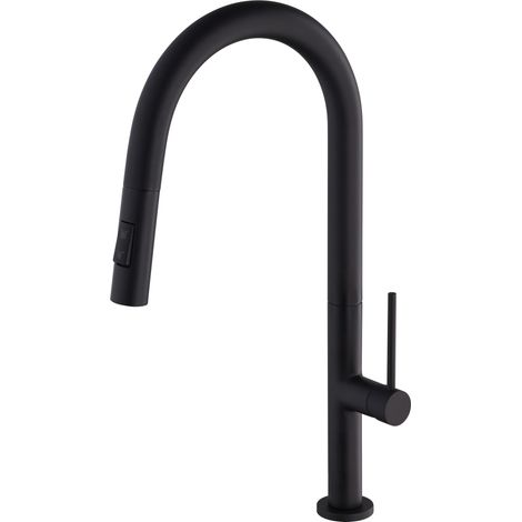 Mezclador de fregadero alto con ducha extraíble TALCA by Eurosanit Negro