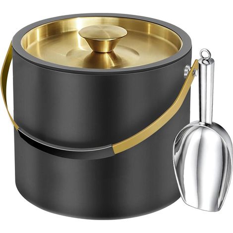 Pelle 3.2L Seau à Glace Isotherme actuel avec Couvercle en Silicone (1/5)
