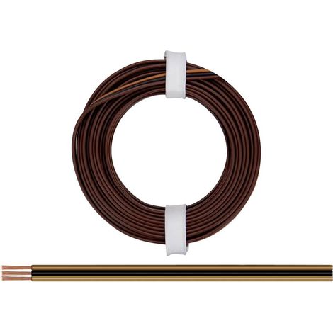 Donau Elektronik 325-818 Fil de câblage 3 x 0.25 mm² marron foncé, noir, marron clair 5 m