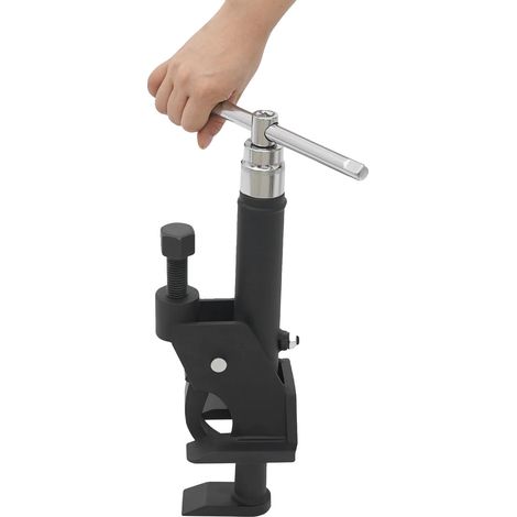 Desmontadora de neumáticos manual, de acero de alta resistencia, versátil para coches y camiones, color negro. (1/2)