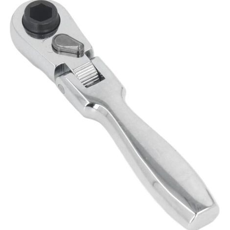Lntyq Clé à Cliquet à Tête Mobile, Flexible à 180 Degrés, Bouton de Dégagement Rapide de 1/4 Pouces, clé à Douille pour Mécanique (1/5)