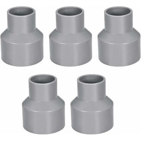 Raccord réducteur pour tuyau PVC 50 mm x 32 mm, moyeu traversant, gris DWV, lot de 5 (1/3)
