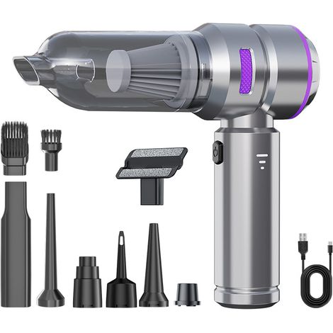 Aspirateur à main 4 en 1, aspirateur de voiture puissant 16000PA, mini aspirateur de voiture, souffleur à 3 vitesses, maison et voiture. (1/5)