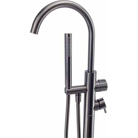 Avapax Robinet de baignoire - Gris anthracite - Sur pied – Mat (1/5)