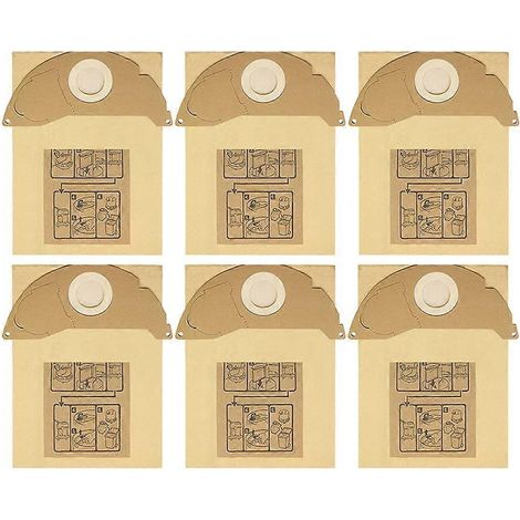 Papier Sacs poussière filtres HEPA pour Karcher aspirateurs WD2250 WD3.200 MV2 MV3 WD3 A1000 A2204 A2251 K2301 WD3.600 (1/5)