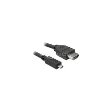 HDMI-Kabel mit Ethernet-Kabel - DELOCK - 82661 - 1m - Schwarz