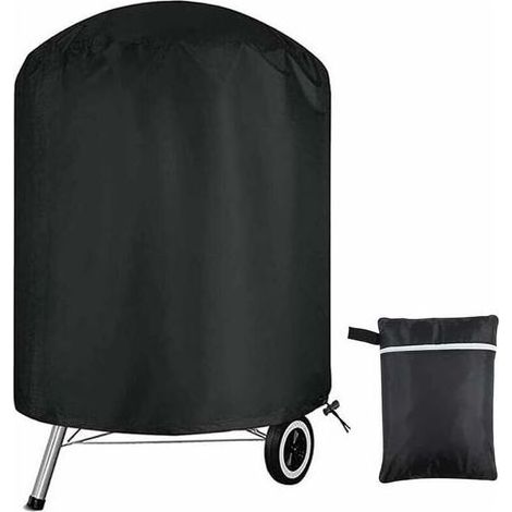 Runde Grillabdeckung, Schutzplane aus 210D-Oxford-Gewebe, wasserdichte Grillplane für den Außenbereich, wasserfest, winddicht, UV-beständig (61 x 70 cm) – LIAIKI (1/5)