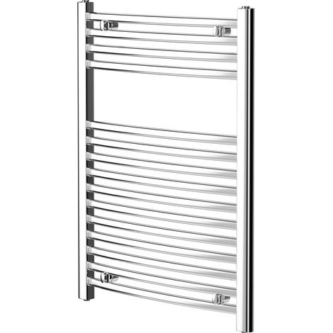 Columbus Chrome 800mm x 600mm Curved Heated Towel Rail (1/5)