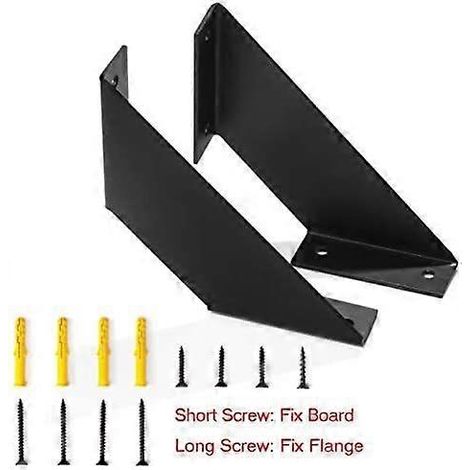 Pcs Equerre Etagere Murale, Equerre Metal de tagre Robuste, Equerre Fer Forge pour Etageres Bricolage 15cm (1/5)