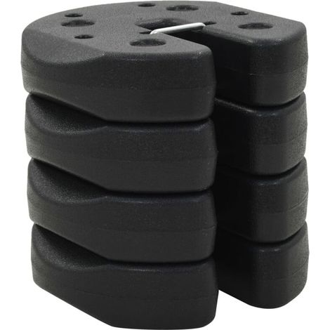 Gewichtsplatten für Gartenpavillons – 4er-Set – Beton mit Kunststoffbeschichtung – Maße 220 x 50 mm – Für Rohre bis 30 mm (1/5)