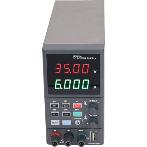 Alimentation CC régulée 35,2 V 6,2 A, affichage numérique 4 chiffres, charge rapide USB HDP135V6A, prise UE 230 V CA (1/5)