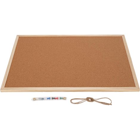 Tableau en liège 40x60cm, cadre en bois Double face, Bulletin pour bureau, école, maison (1/5)