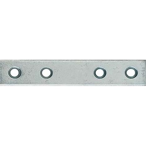 4 PEZZI - PIASTRINA DI GIUNZIONE A 4 FORI PER MOBILI 60x16MM - IN ACCIAIO ZINCATO