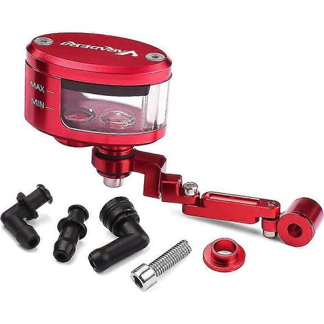 Réservoir d'huile de frein et d'embrayage avec support pour moto Honda Varadero XL1000 XL125 - Support de réservoir rouge (1/5)