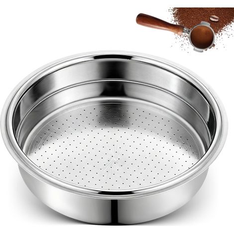 51mm Filtre Non-pressurisé, Filtre à Café en Acier Inoxydable Panier-filtre Monocouche Sans Pression, Panier-filtre à Expresso pour Accessoires de Café Capsule Réutilisable Rechargeable (Single Cup) (1/4)