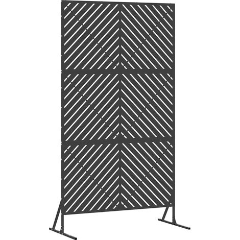 Maison Exclusive - Sichtschutz Schwarz 100 x 50 x 180 cm Stahl