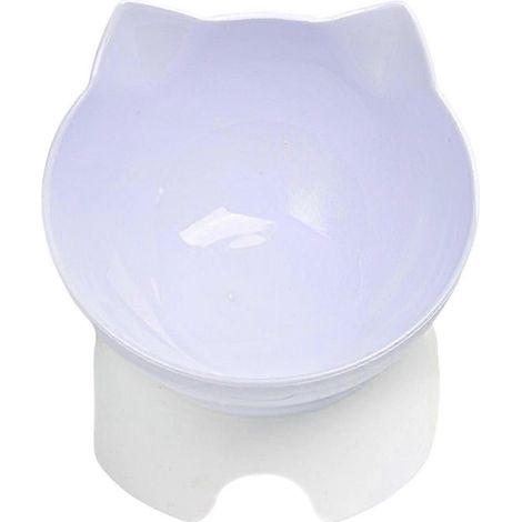 Ensemble de gamelles surélevées pour animaux de compagnie, gamelle transparente pour chats et chiots-White Bowl