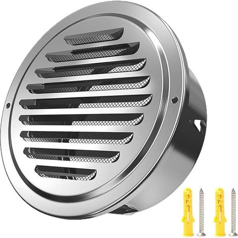 Grille Aeration Ronde, Grille Ventilation 100mm (1/4)