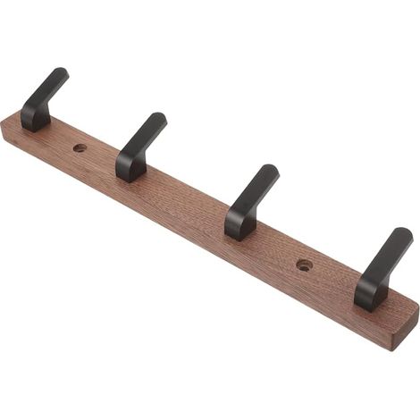 Perchero de pared Cabilock con gancho, perchero de pared, gancho para ropa, ganchos de pared, perchero de pared moderno de madera, gancho para sombreros, doble función (1/5)